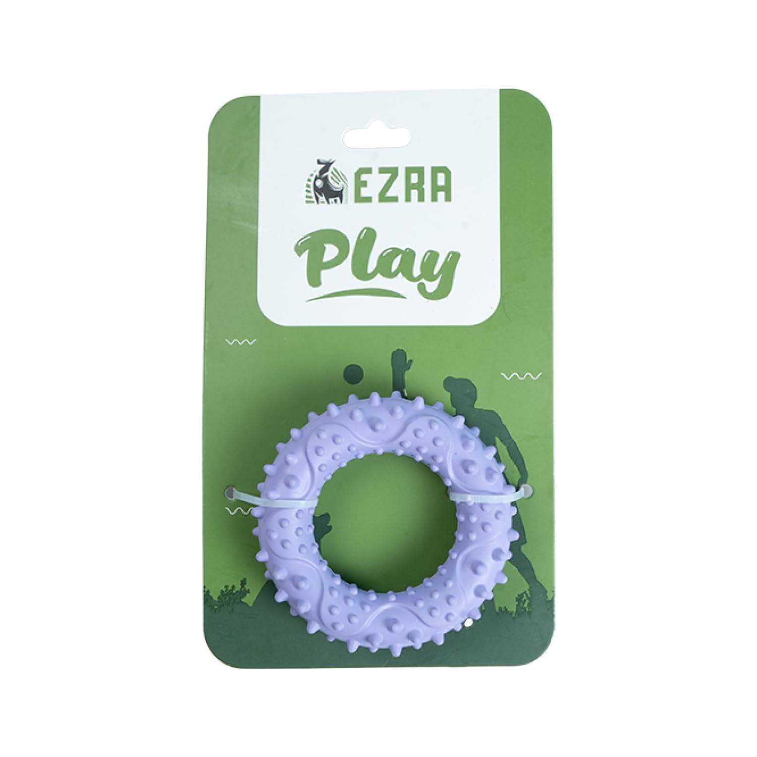 Ezra Play Spiky Small Ring Dog Chew Toy  Purple | Durable NonToxic Rubber, Textured For Dental Health | Interactive Fetch & Ch