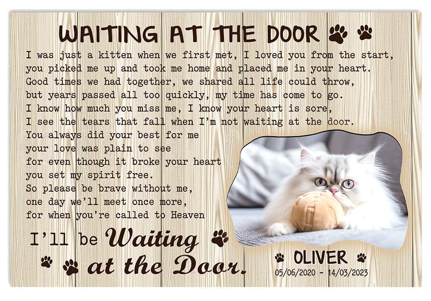 P80812 Funny Cat Memorial Poster Gifts - Personalized Wall Art Decor, Custom Landscapes Poster