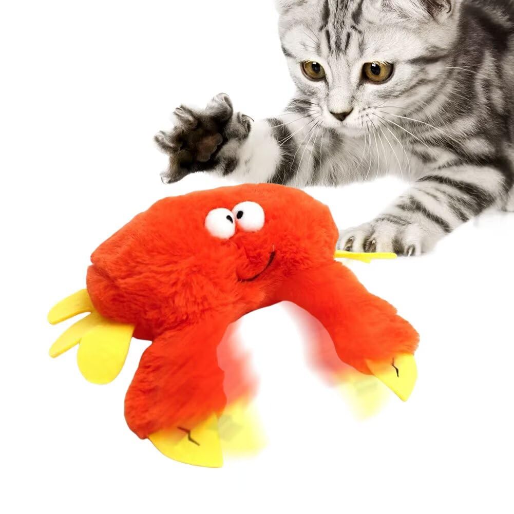 Eisfiel Flappy Bird Chase Cat Toy, Interactive Flyingtoys For Indoor Cats, Simulated Interactive Chirping Bird Cat Toy Crab
