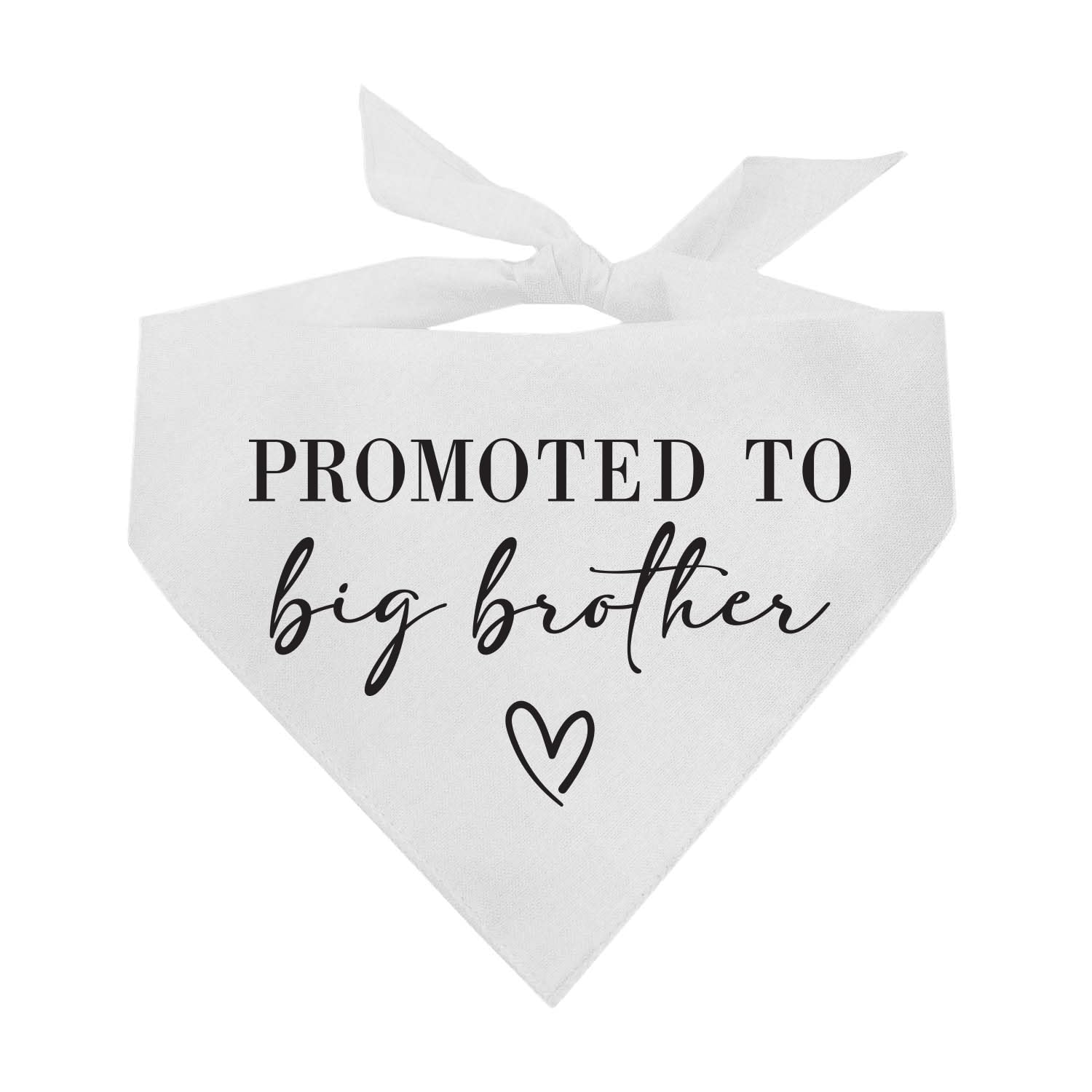 Promoted To Big Brother Dog Bandana | 100% Cotton Adjustable Triangle | Pregnancy Announcement | New Baby Made In Usa | White On