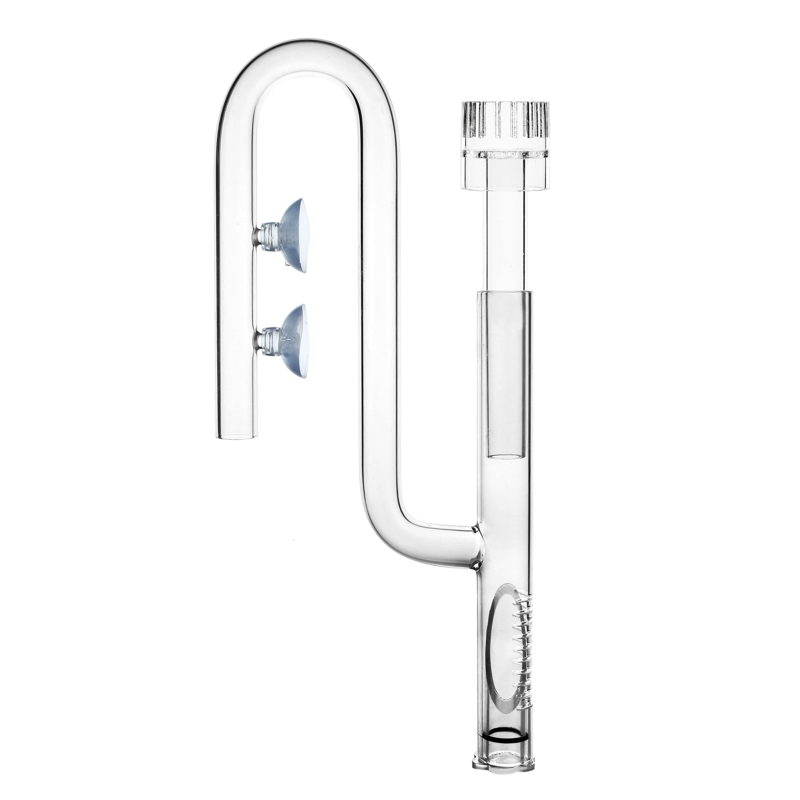 Jardli Glass Lily Pipe Inflow With Surface Skimmer For Aquarium Planted Tank (20Mm For 19/25Mm (3/4'' I.D.) Tubing)