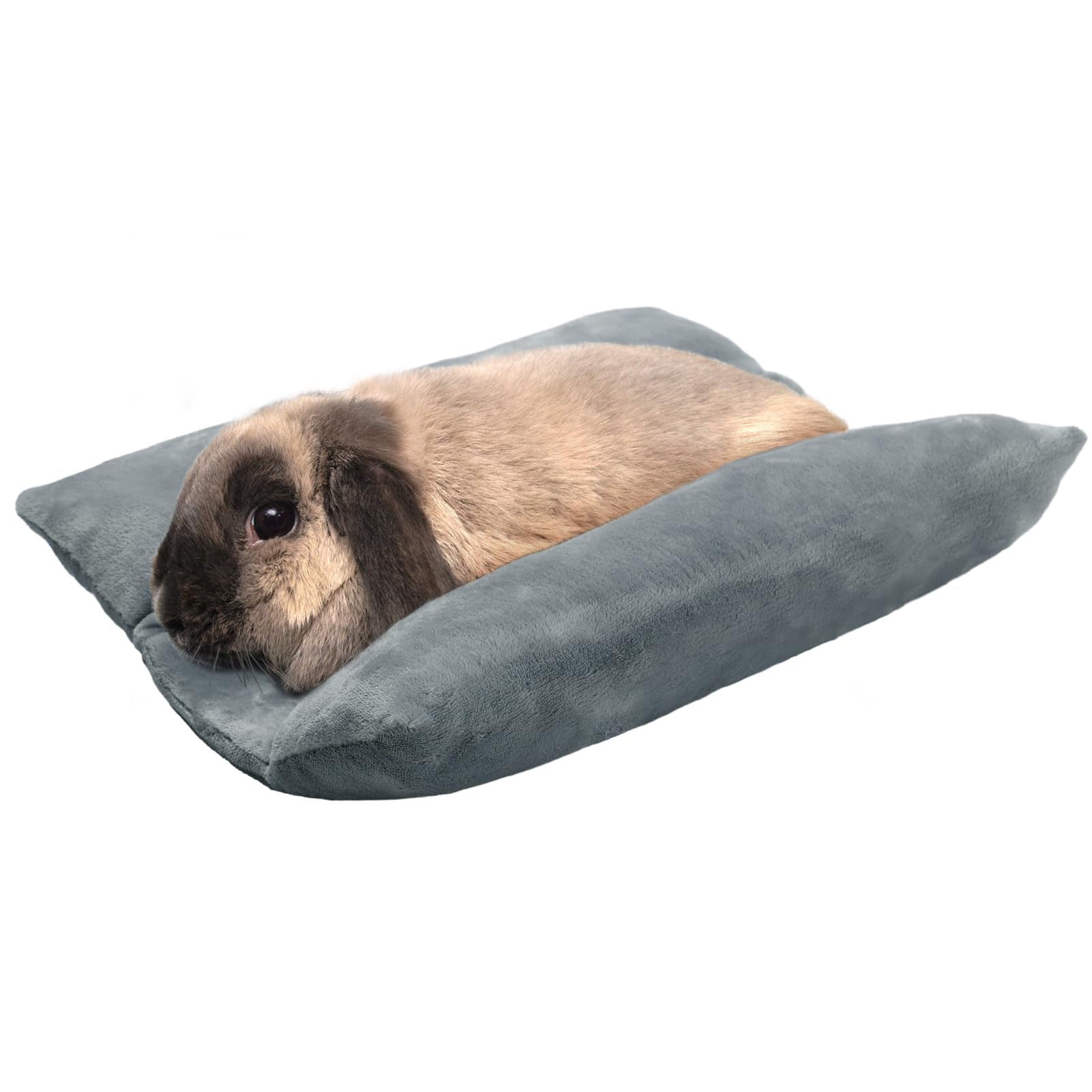 Soft Rabbit Bed, 15.7'' X 14'' Warm Thickened Bunny Concave Bed, Cuddle Cushion Plush Mat With Cotton Lounger Pillows, Small Pet