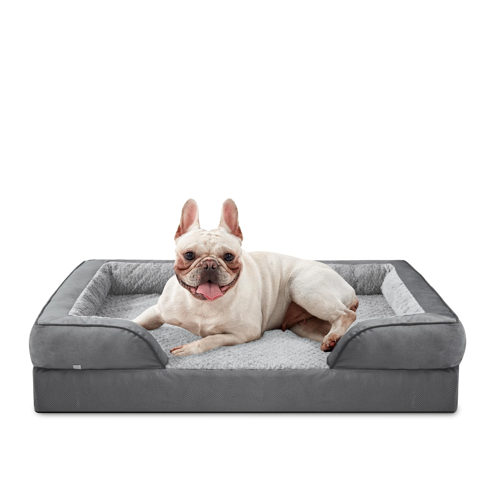 Invenho Orthopedic Medium Dog Beds For Medium Dogs, Waterproof Egg-Crate Foam Dog Couch Bed With Washable Removable Cover, Water