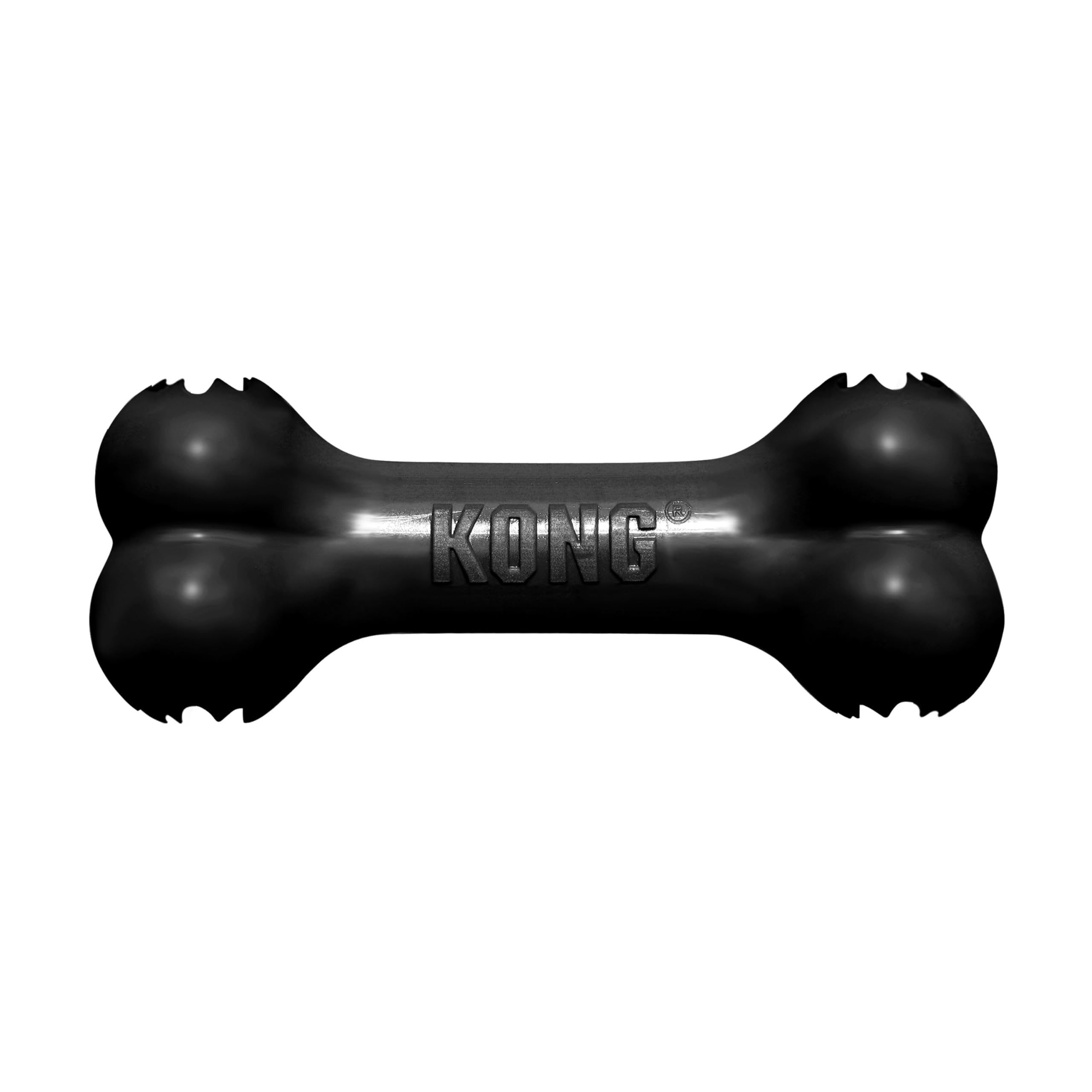 KONG - Extreme Goodie Bone - KONGs Most Durable Natural Rubber Dog Bone for Power Chewers - Black - For Large Dogs