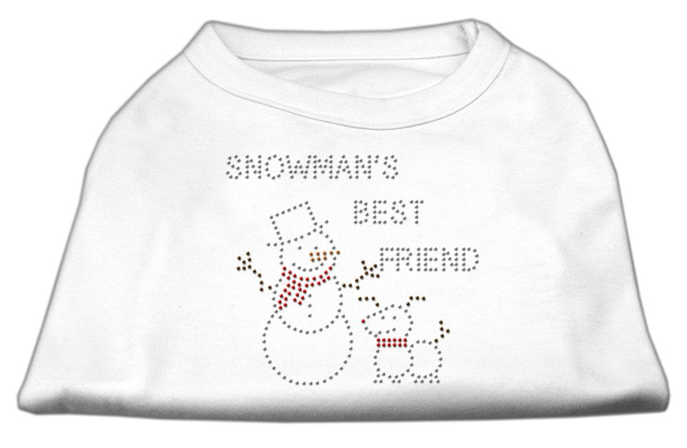 Dog Supplies Snowmans Best Friend Rhinestone Shirt White Xxxl(20)