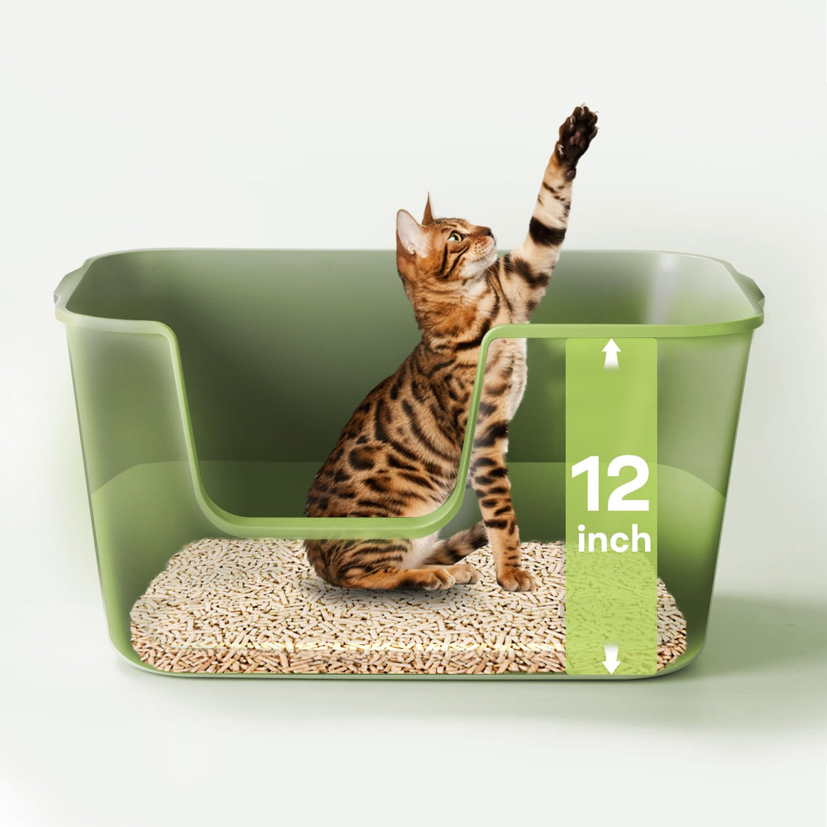 Livlab Cat Litter Box - 24.6 X 16.7 X 12.7 Extra Large Litter Box For Large Cats, High Sided & Low Entry Design, Durable B