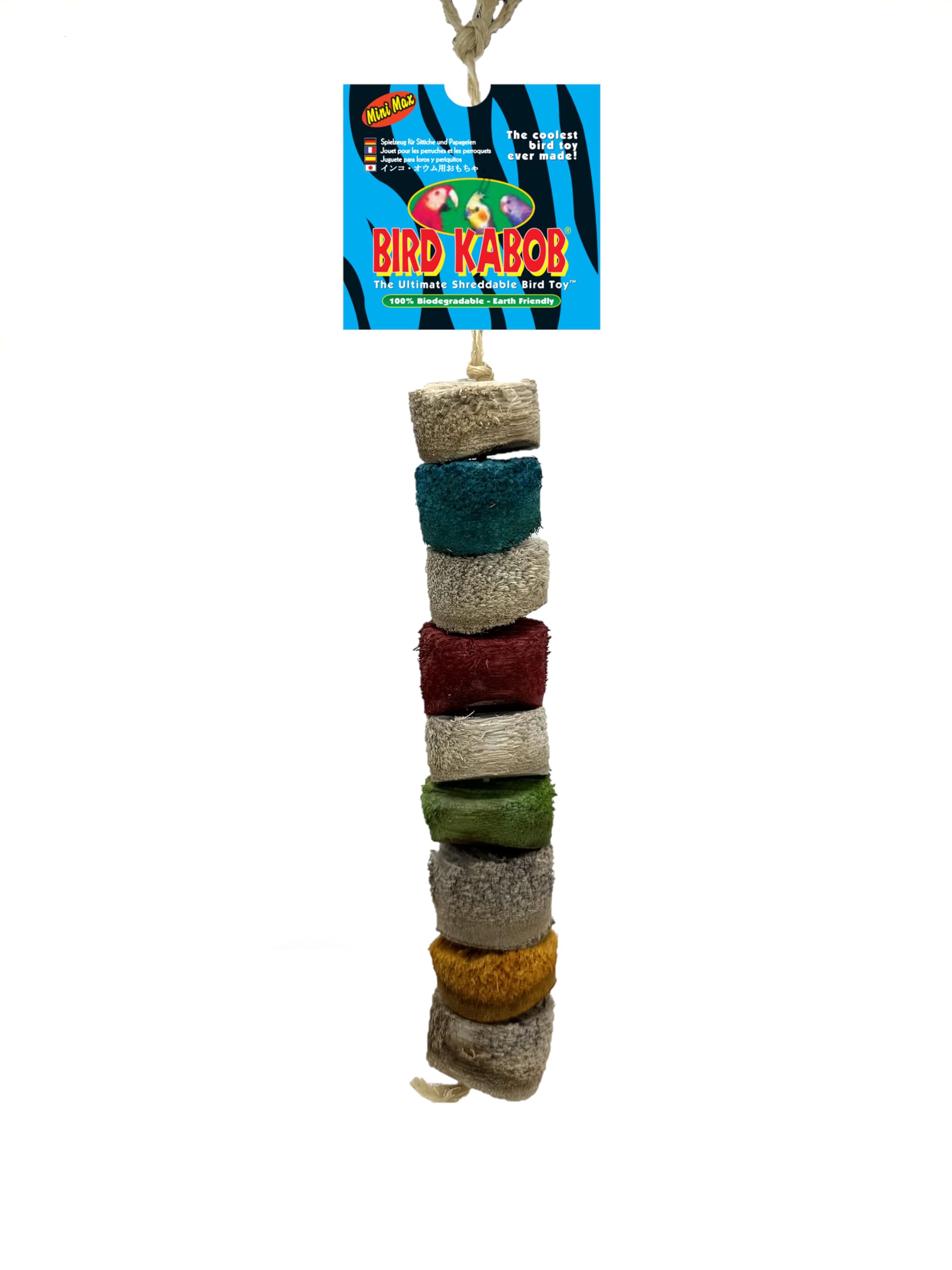 WESCO PET MINI MAX BIRD KABOB SHREDDABLE PARROT CHEW TOY