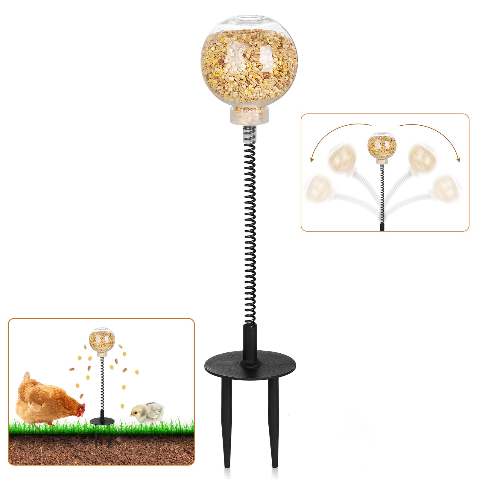 Peck Toy, Interactive Slow Feed Release Toy for Your Flock, Chicken Slow Feeder Boredom Busting Fun Maintain Your Hens Entertain