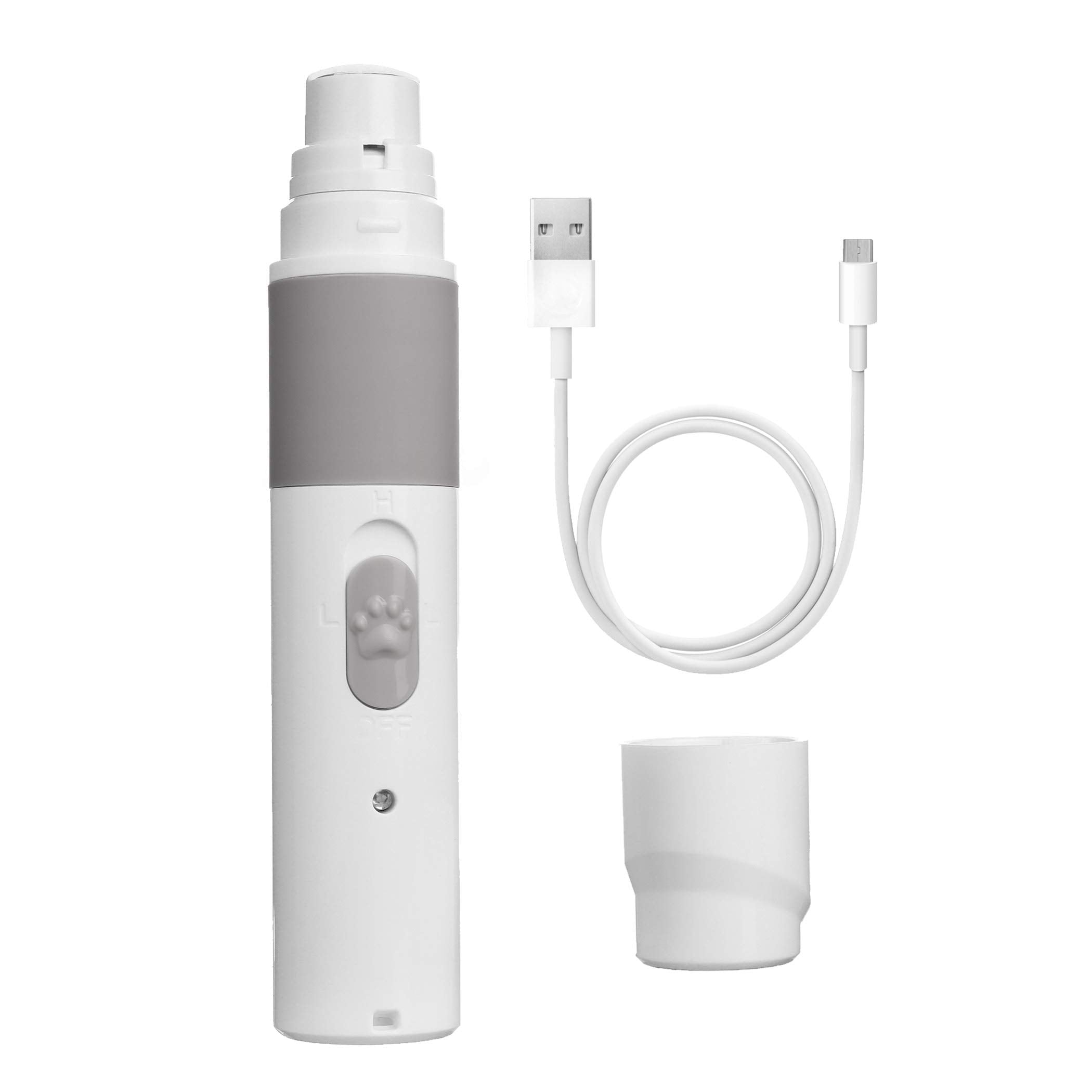 Pet Nail Grinder - Best Rechargeable Cordless Dog Nail Trimmer For Dogs & Cats - Easy & Comfortable To Use - Quiet Motor, Two Speed Options With Light Indicator - Great For Small, Medium, Large Nails.