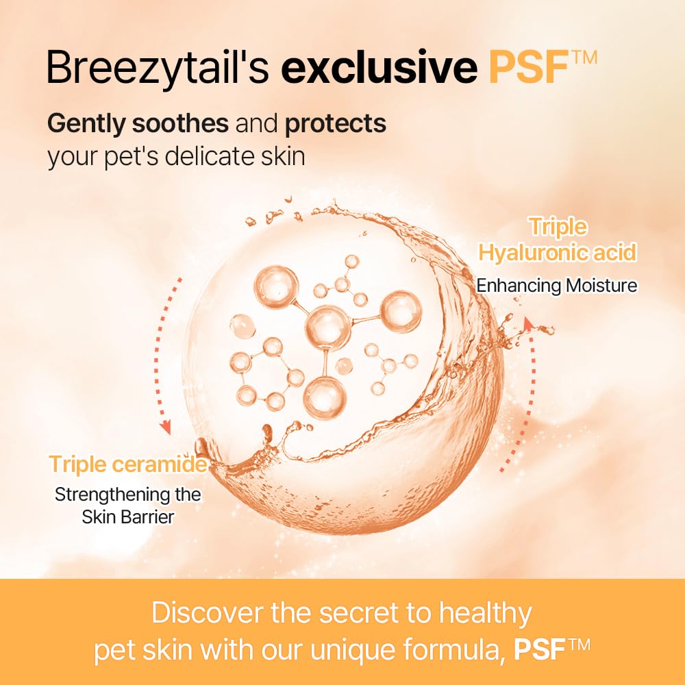 Breezytail Peto?era Cat Shampoo | All-In-One Cat Shampoo | Hypoallergenic Itch Relief &Moisturizing | Veterinarian Approved And Formulated Shampoo For Cats (1 Bottle (10.1Oz))