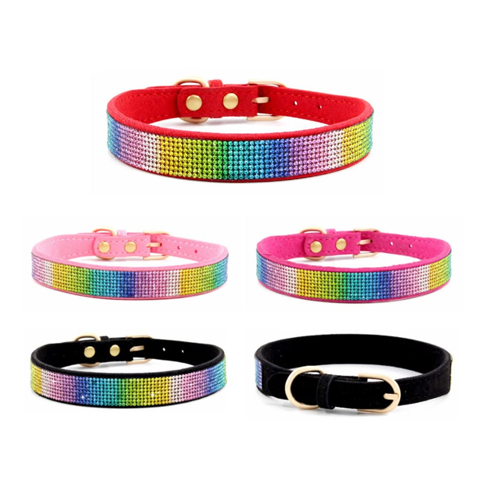 Yorkie Collar Girl,Rhinestone Dog Collars Bling Diamond Cute Sparkly Jewelry Cat Collar For Xs Small Medium Large Girl Female Pr