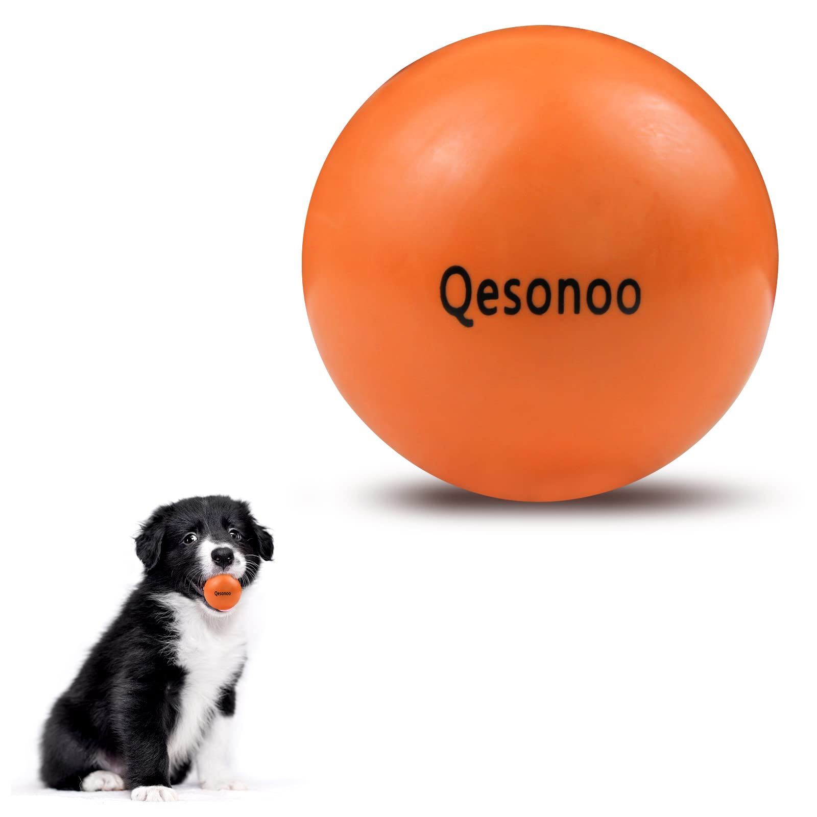 Qesonoo Dog Balls Indestructible,Solid Rubber Bouncy for Dogs Aggressive Chewers Small Breed,Non-Toxic&Floating&High Elasticity,
