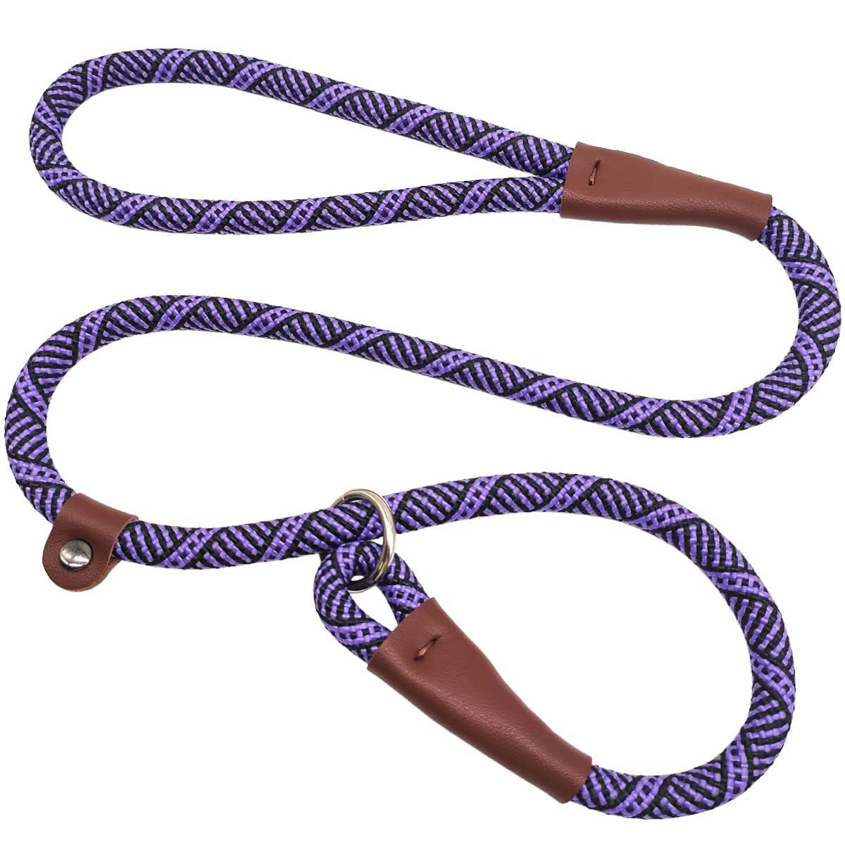 Sepxufore 3 Ft Slip Lead Dog Leash, 1/2 Inch Rope Dog Walking And Training Lead, No Pull Strong Nylon Leash Great For Medium And Large (Purple)