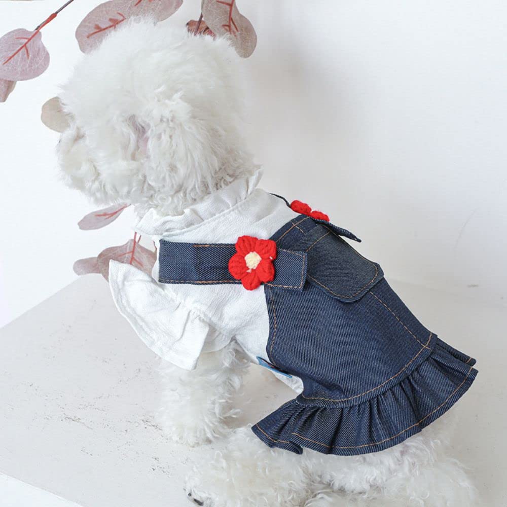 Harikaji Pet Dress, Sweet Flower Small Dog Skirt Girl Tutu Clothing Puppy Cat Apparel Teddy Clothes Wedding Dresses For Spring S