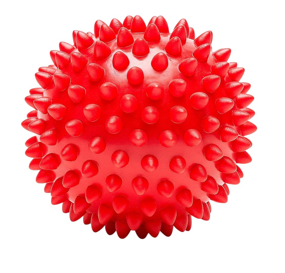 PetJoy Natural Rubber Spike Ball for Dogs & Puppies | 2.8 Inch (7cm) Durable Spiky Chew Toy | Bouncy Training Ball for Teething,