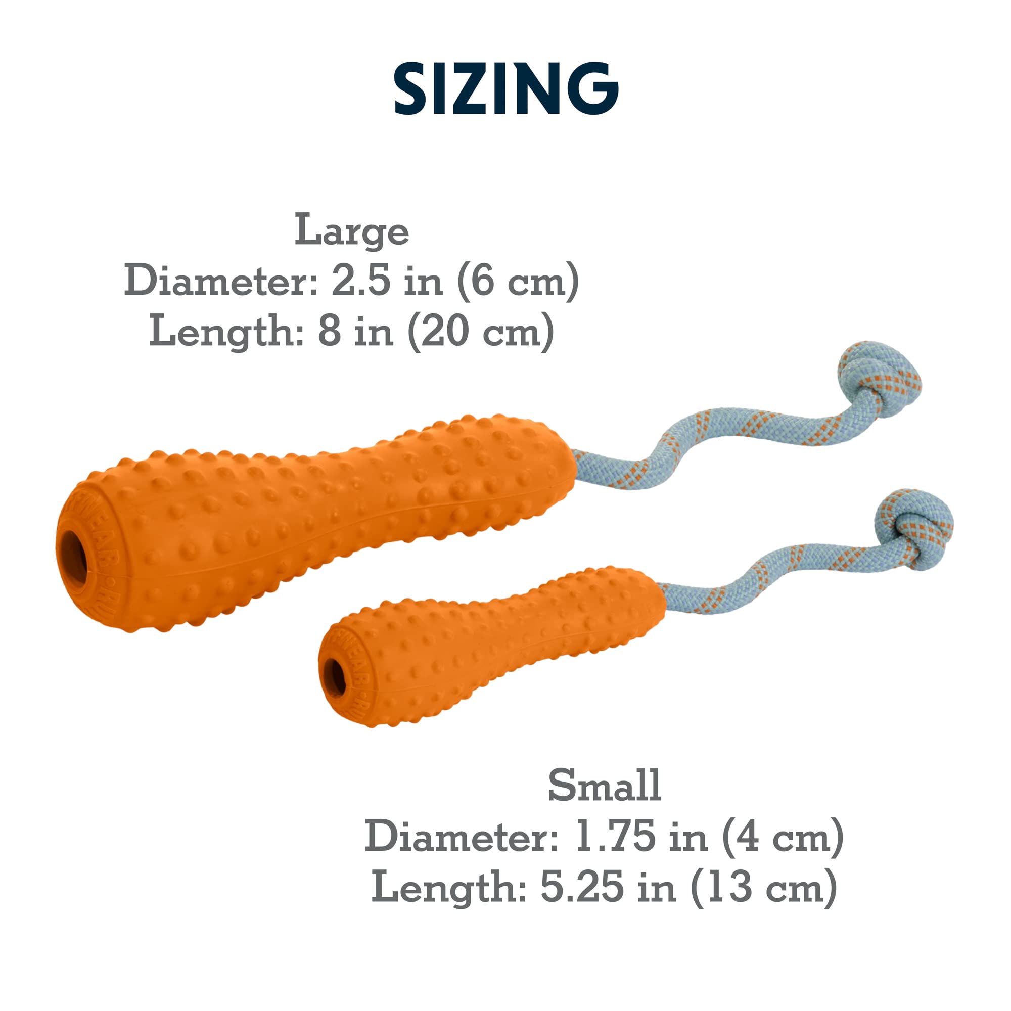 Ruffwear, Gourdo Natural Rubber Throw Toy For Dogs With Rope Handle, Campfire Orange, Large