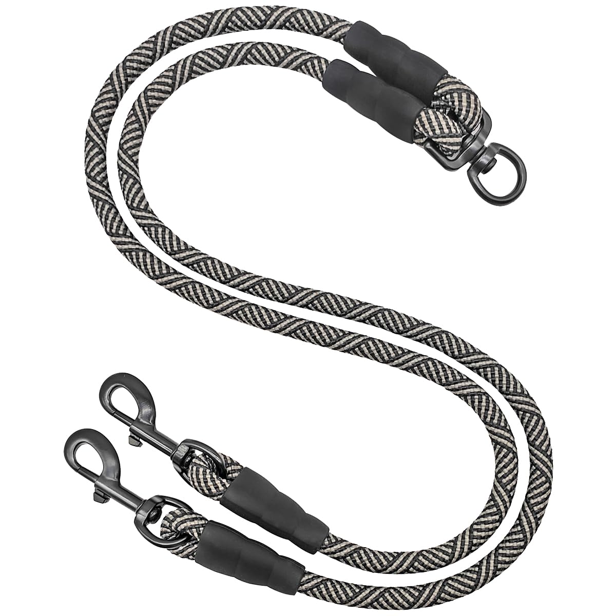 Mycicy Double Dog Leash Coupler, Tandem Leash For Two Dogs, No Tangle 360? Swivel Rotation Dual Strong Splitter, For Large Mediu