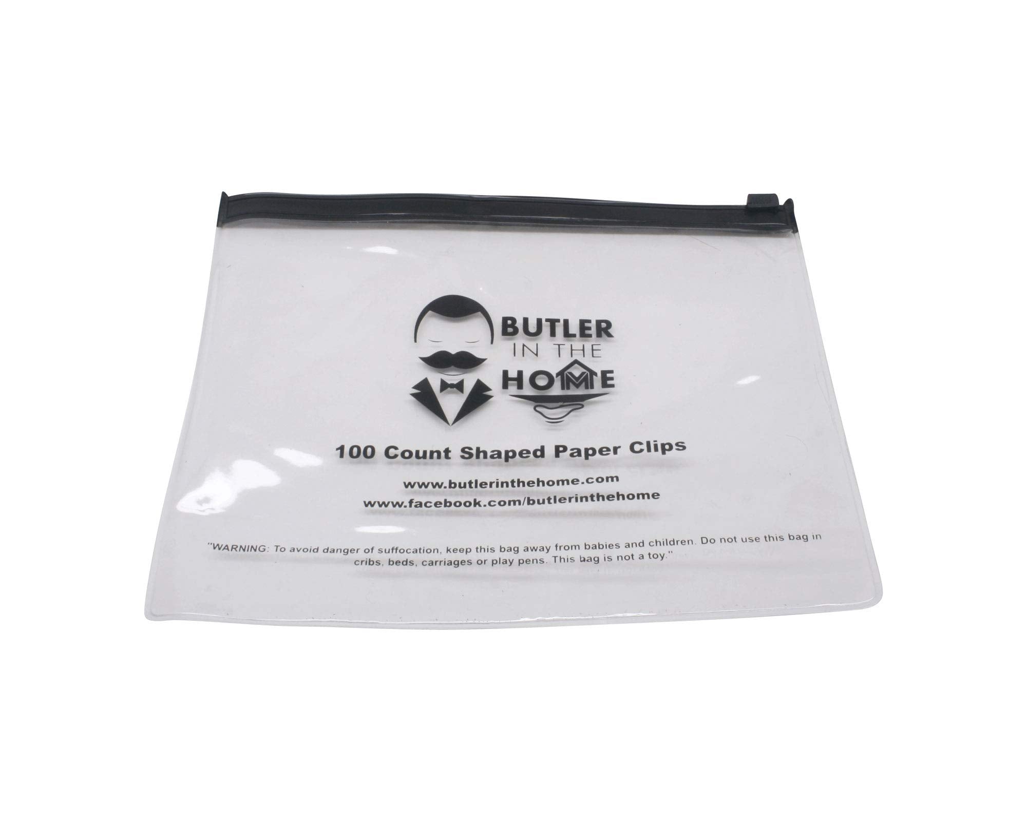 Butler In The Home Dog Dachshund Shaped Paper Clips Great For Paper Clip Collectors Or Dog And Pet Lovers (Black 100 Count Refill Bag (No Tin))