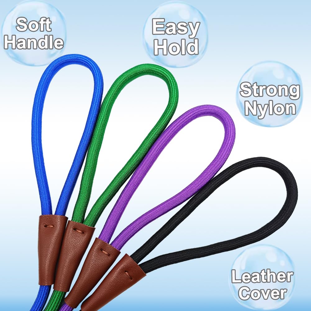 Sepxufore 6Ft/8Ft/10Ft Rope Dog Leash, 1/2    Strong Nylon Climbing Leash With Leather Tailor Connection, Great For Medium And L