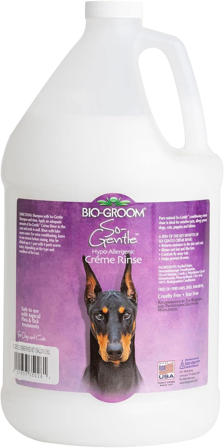 Bio-Groom So-Gentle Hypoallergenic Dog Conditioner - Tearless, Dog & Cat Bathing Supplies, Puppy Wash for Gentle Skin, Cruelty-F