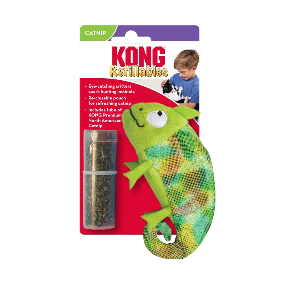 Kong Refillables Catnip Chameleon Toy