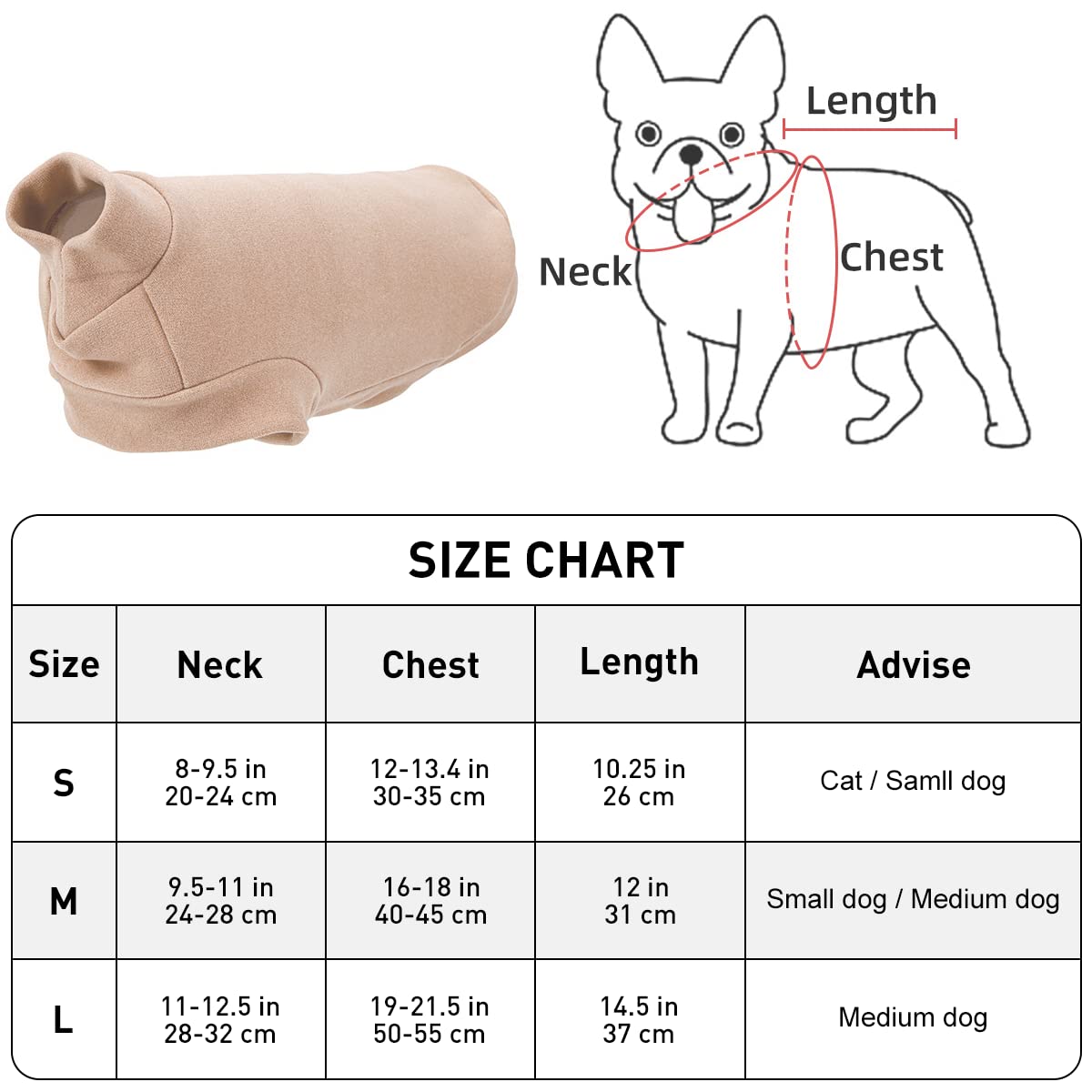 Small Dogs Fleece Dog Sweatshirt - Cold Weather Hoodies Spring Soft Vest Thickening Warm Cat Sweater Puppy Clothes Sweater Winter Sweatshirt Pet Pajamas For Small Dog Cat Puppy