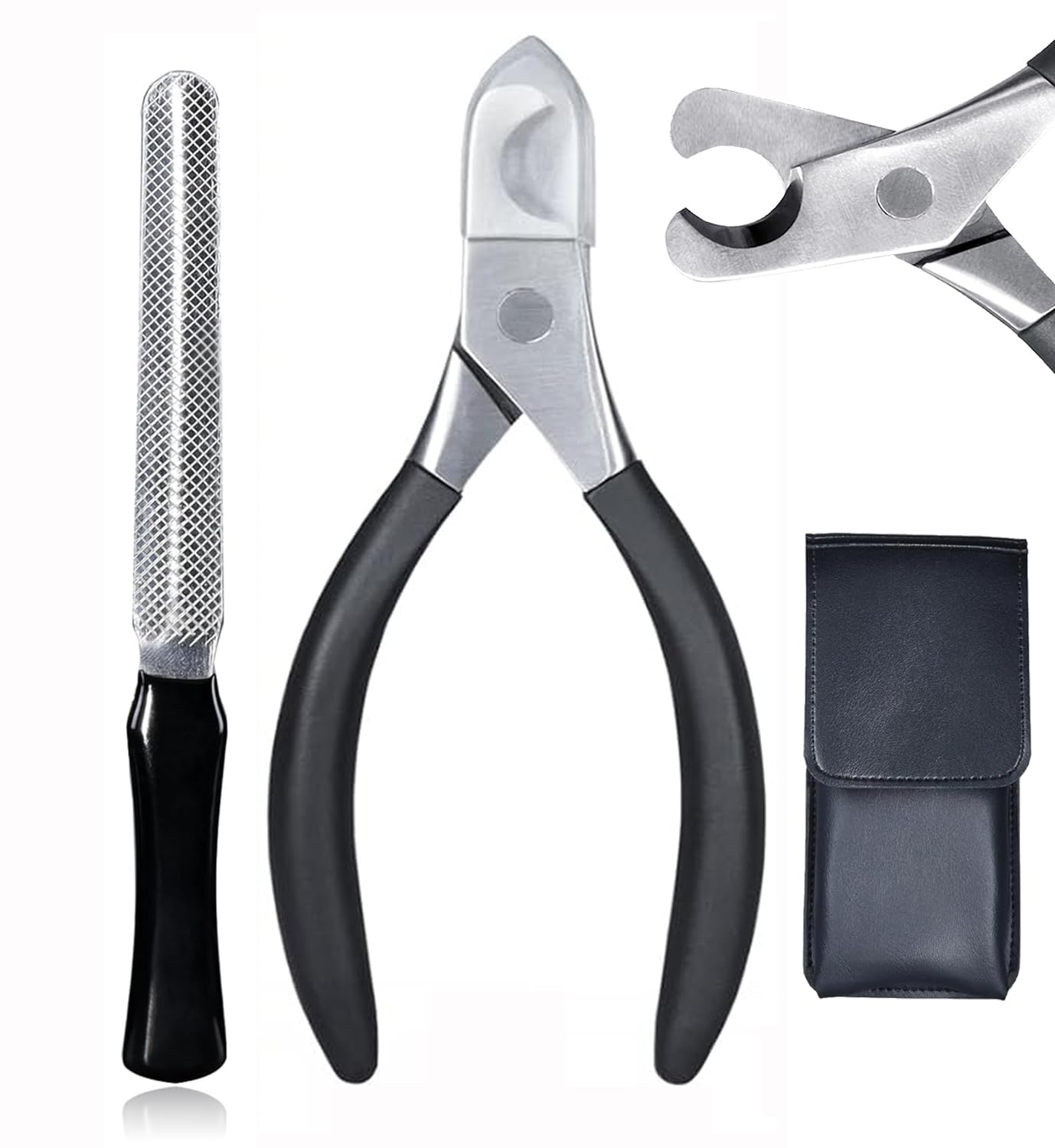 Sg Nekoo Large Dog Nail Clippers And File Set For Thick Nails Heavy Duty 420 Stainless Steel Grooming Kit, Anti-Slip Handle &Pu 
