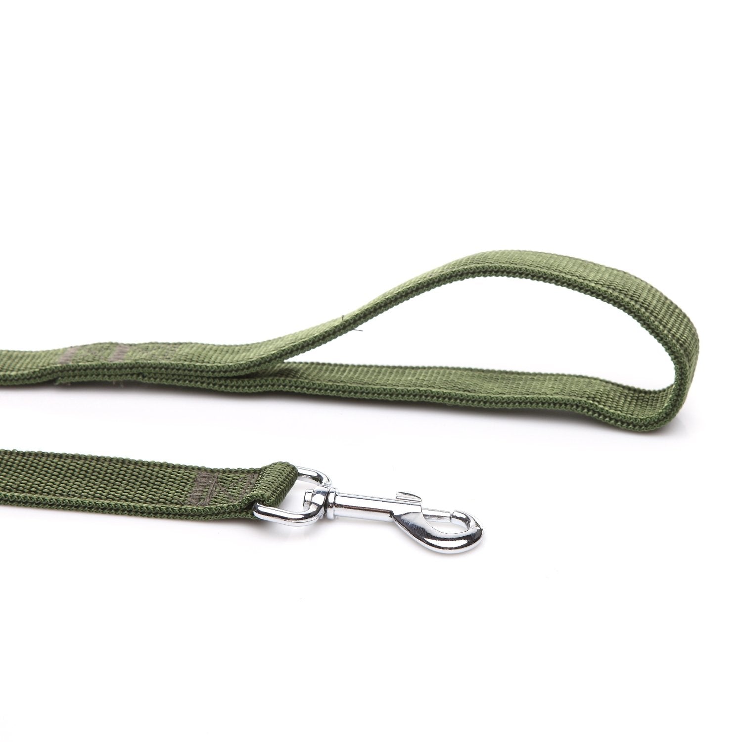 Strong Nylon Dog Leash With 2-Layer, 4 Ft/ 6 Feet Long, 1 Inch Wide For Medium Large Dogs (1'' X 5 Ft, Green)