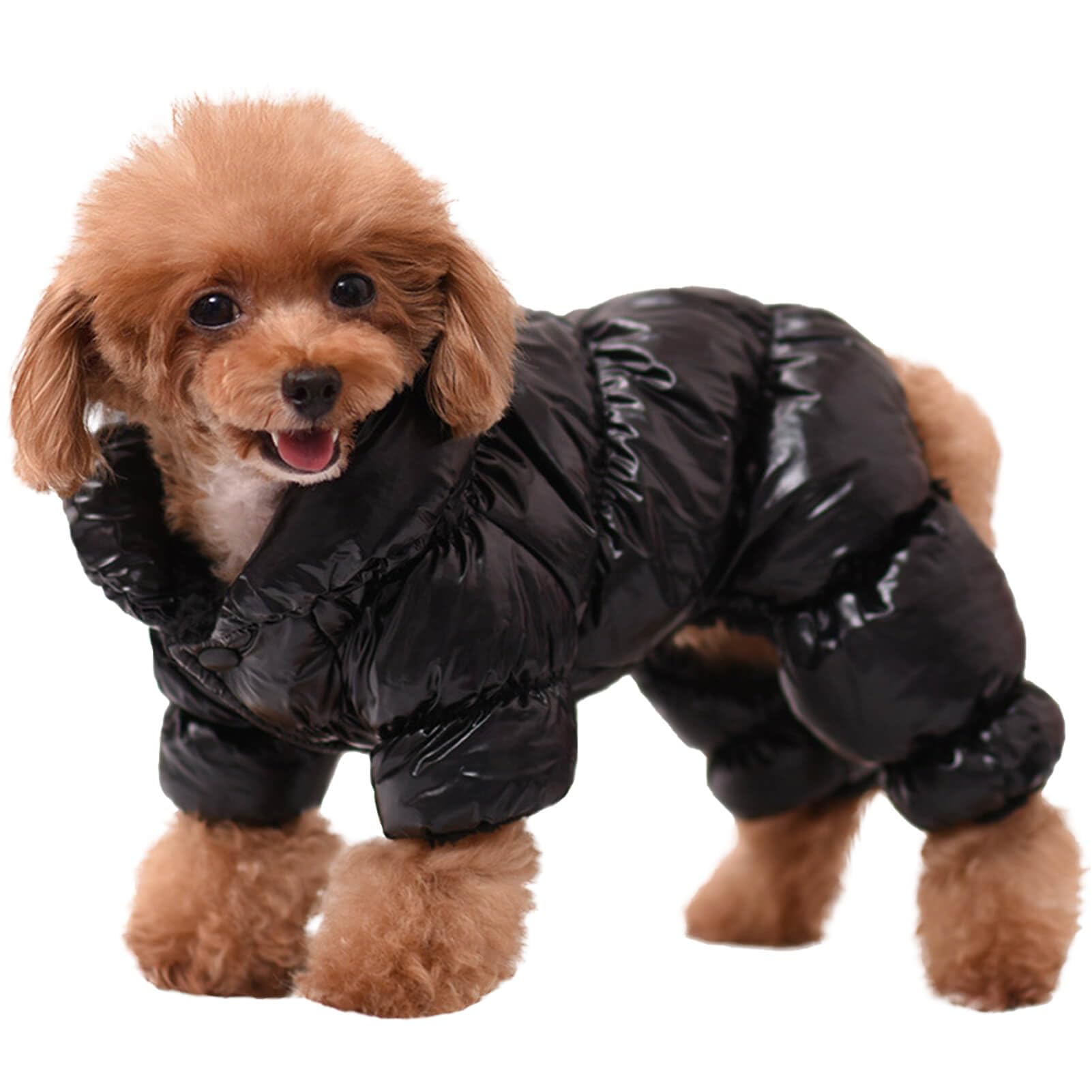 AOFITEE Dog Coat - Waterproof & Windproof Puppy Jacket for Winter, Fullbody Snowsuit, Fleece Vest for Small Dogs, Red, XL