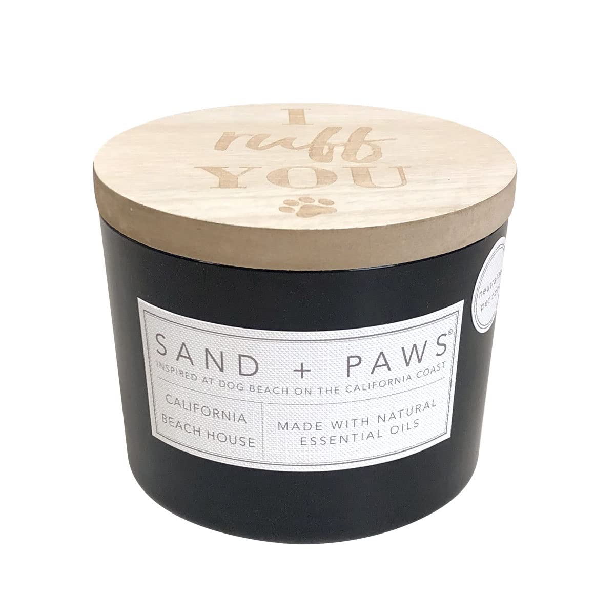 Sand + Paws Scented Candle - California Beach House-Luxurious Air Freshening Jar Candles Neutralize pet Odors and Enhance Home d