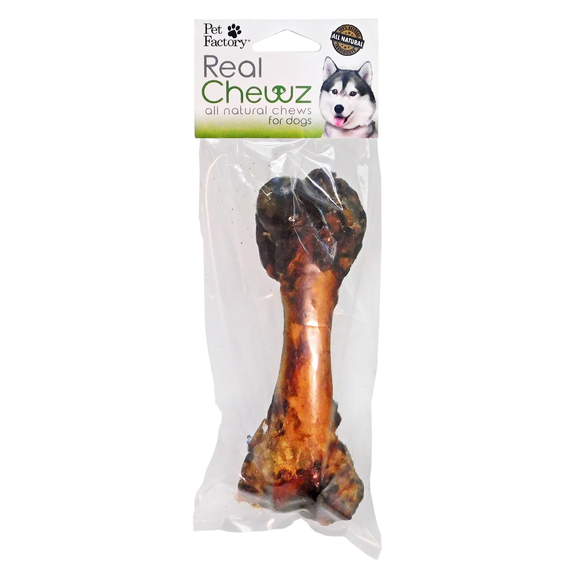 Pet Factory Real Chewz 6-8 Pork Femur Bone Dog Chew Treat, 100% All-Natural - 1 Count/1 Pack