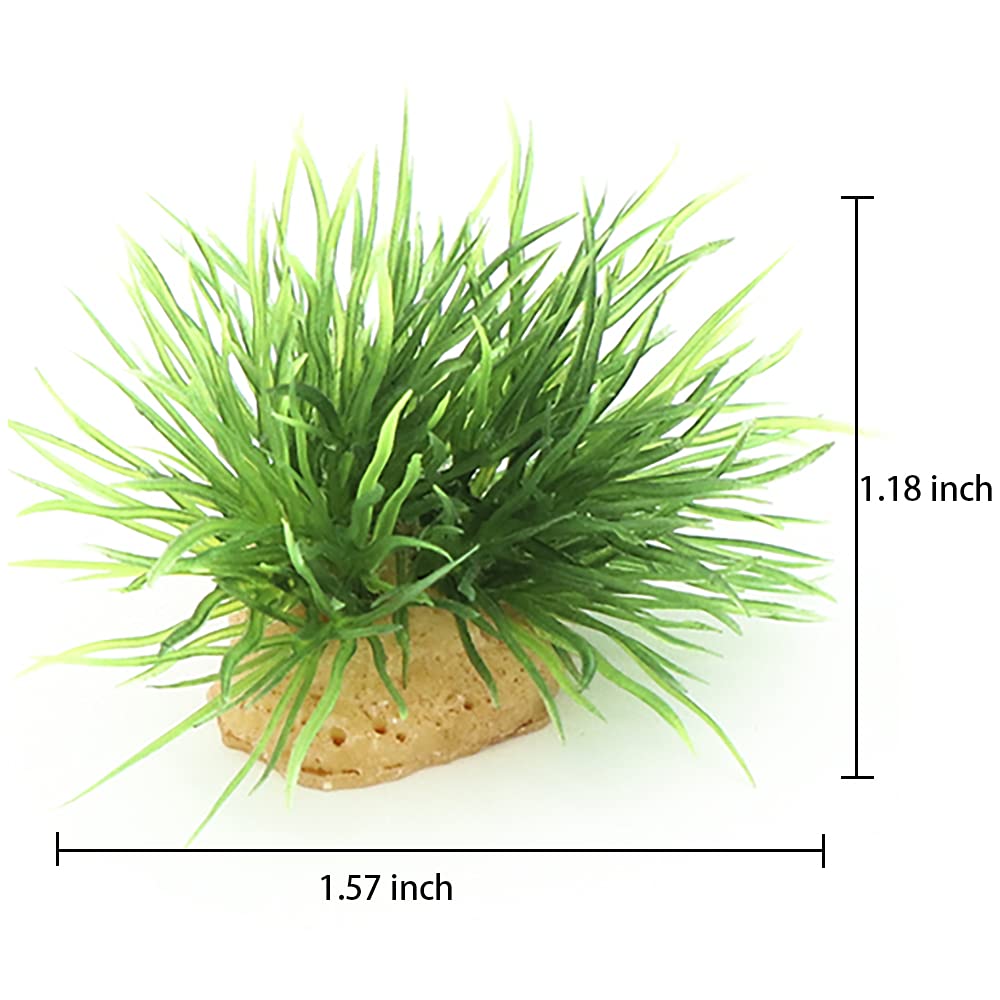 Aqua Kt Aquarium Landscape Foreground Grass Seaweed Green Plants For Marine Freshwater Fish Tank Decoration, Pack Of 10