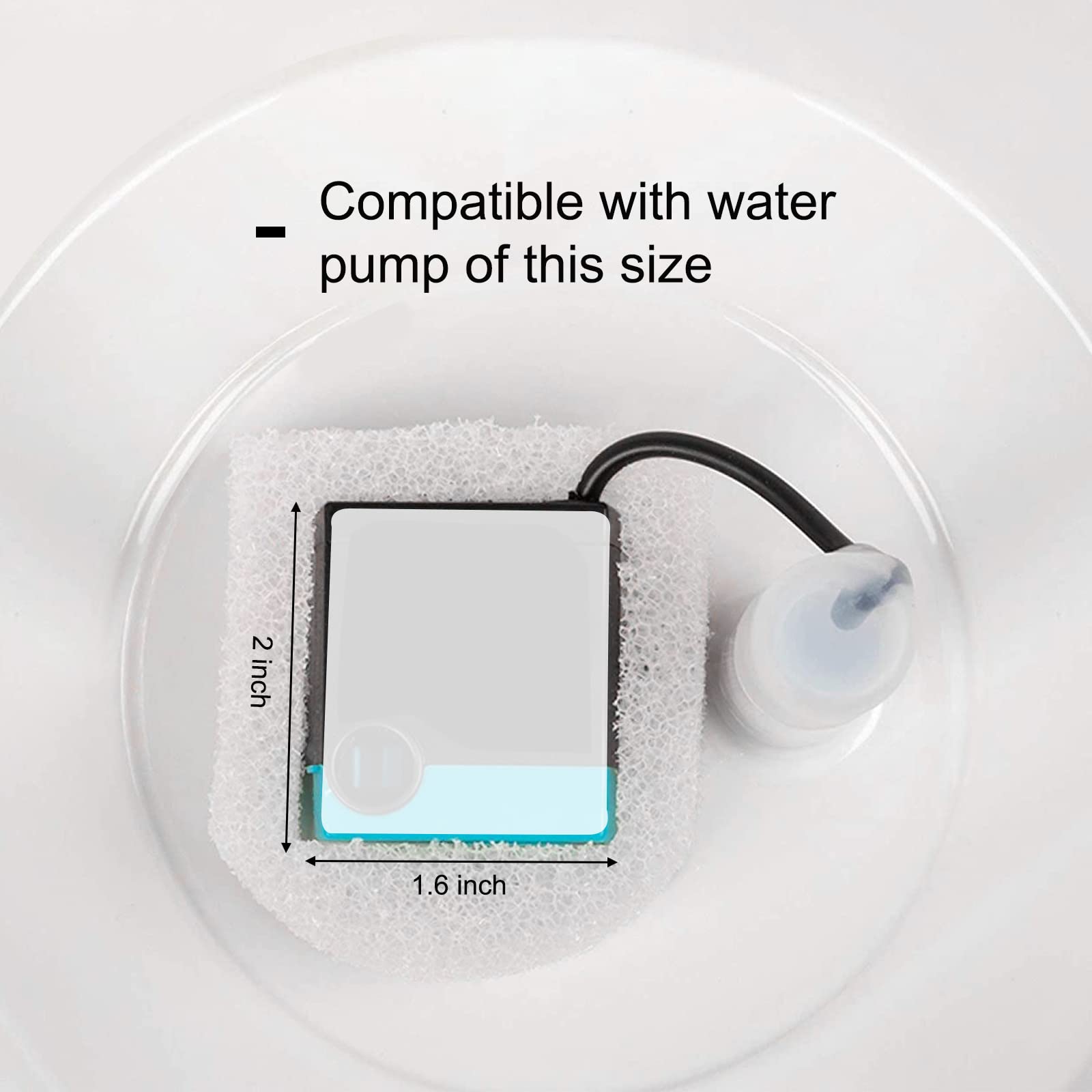 Cat Water Fountain Foam Filters, Compatible with Multiple Pet Fountain Dispenser Sponge Filters (12 Pcs)