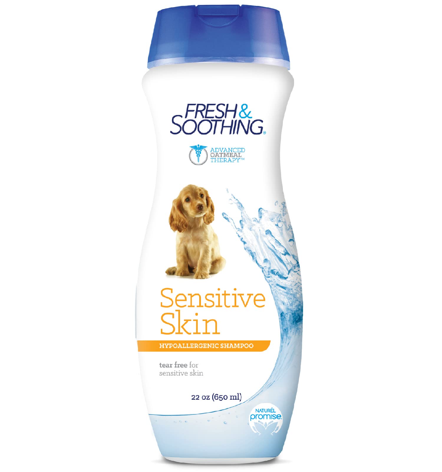 Naturel Promise Tearless Hypoallergenic Dog Shampoo, 22oz - Coconut, Oatmeal & Aloe - Soap, Dye & Paraben Free - Gentle for Sensitive Skin