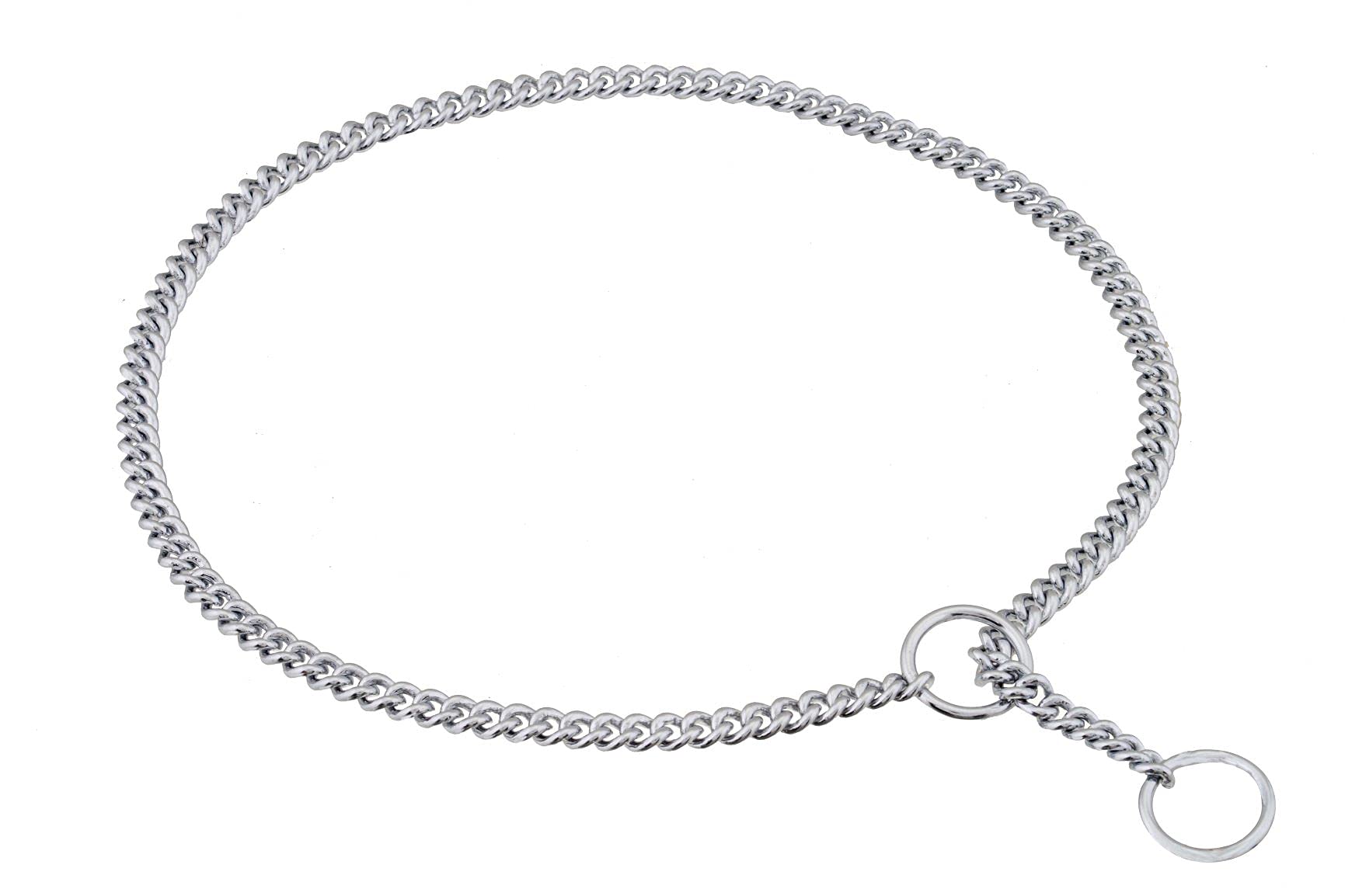 Alvalley Curved Metal Chain Dog Show Collar - Secure, Comfortable, And Durable Design For A Standout Performance- Adjustable For