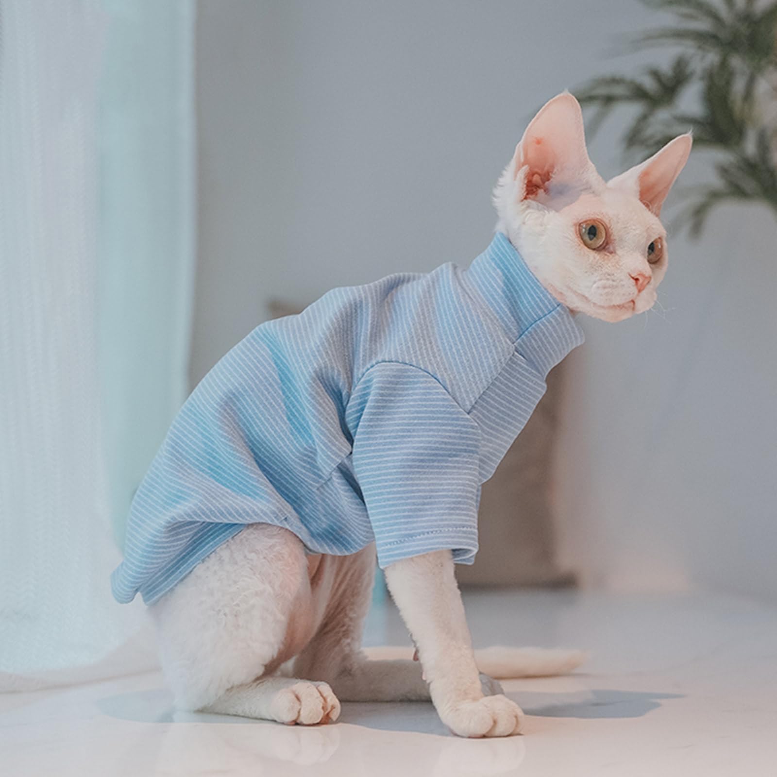Sphynx Cats Warm Fleece Shirt Cat Turtleneck Undershirt Thermal Hairless Cat Clothes For Sphynx, Devon, Cornish Cat Clothes And