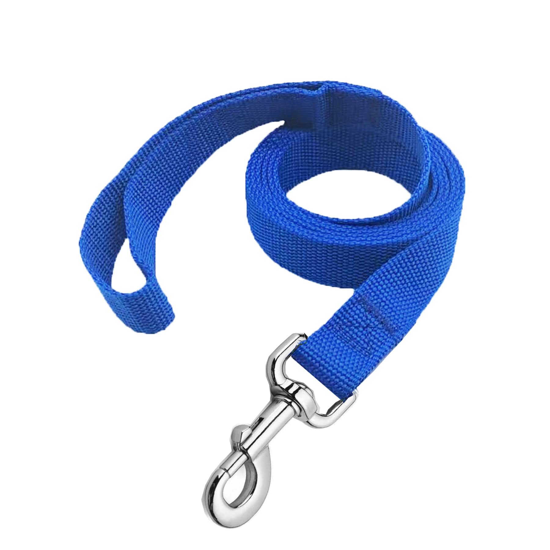 Strong Nylon Dog Leash, 4FT/ 5 FT/ 6FT Dog Leashes for Medium Large Dogs(5FT, Blue)