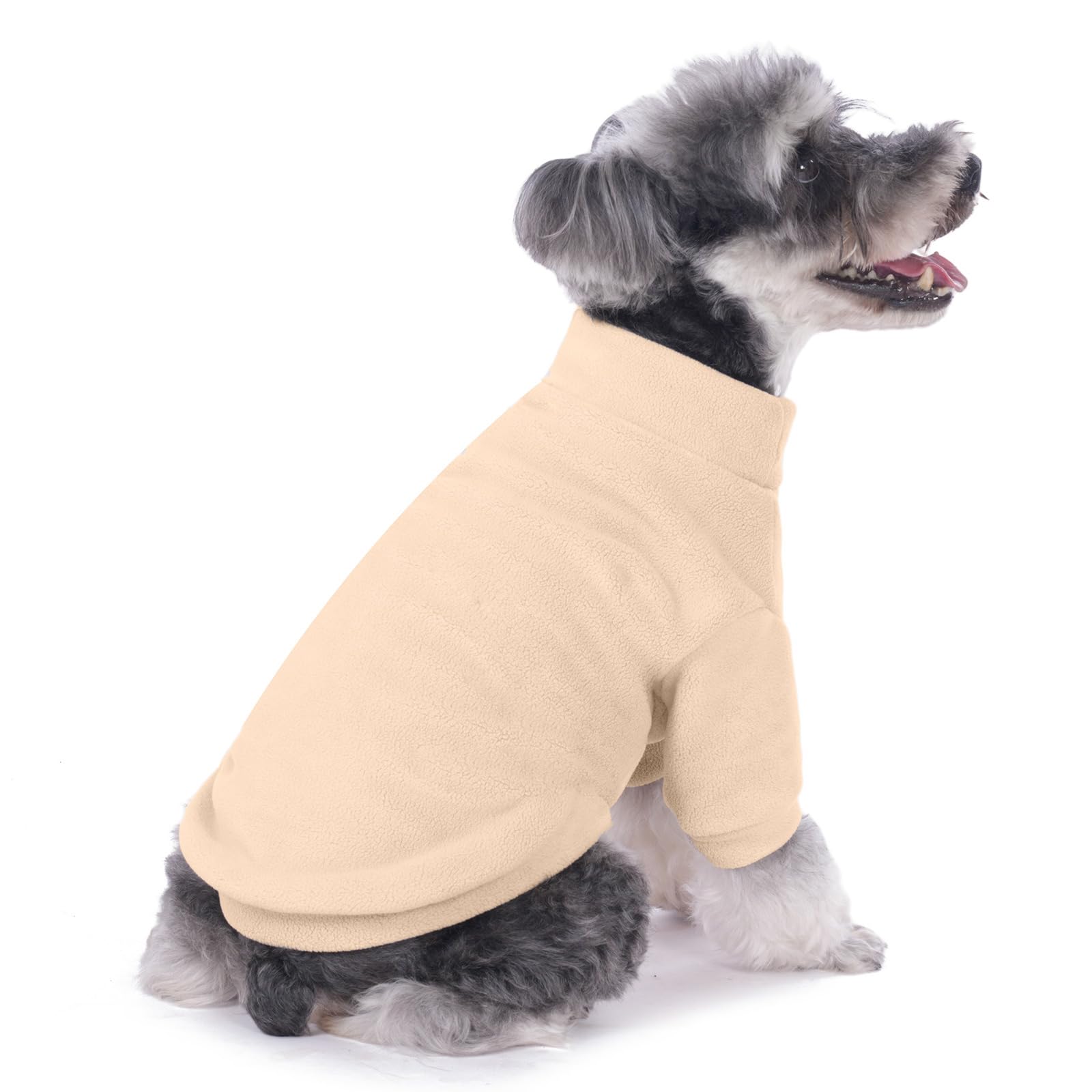 GYALAPERI Dog Sweater, 3 Pack Dog Sweaters for Small Dogs Girl Boy, Ultra Soft Warm Puppy Clothes Coat for Winter (Peach+Lt Came
