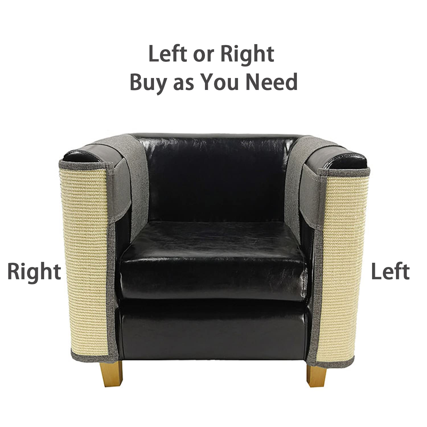 Cat Scratcher Couch- Natural Sisal Furniture Protection from Cats - Corner cat Scratcher for Couch,Chair,Sofa - Easy Installatio