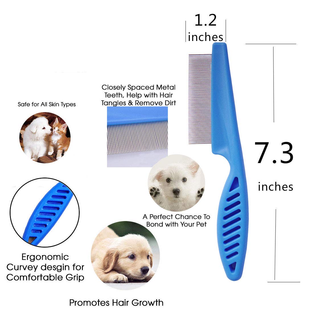 3 Pcs Pet Comb Tear Stain Remover Combs For Dogs, Dog Comb
