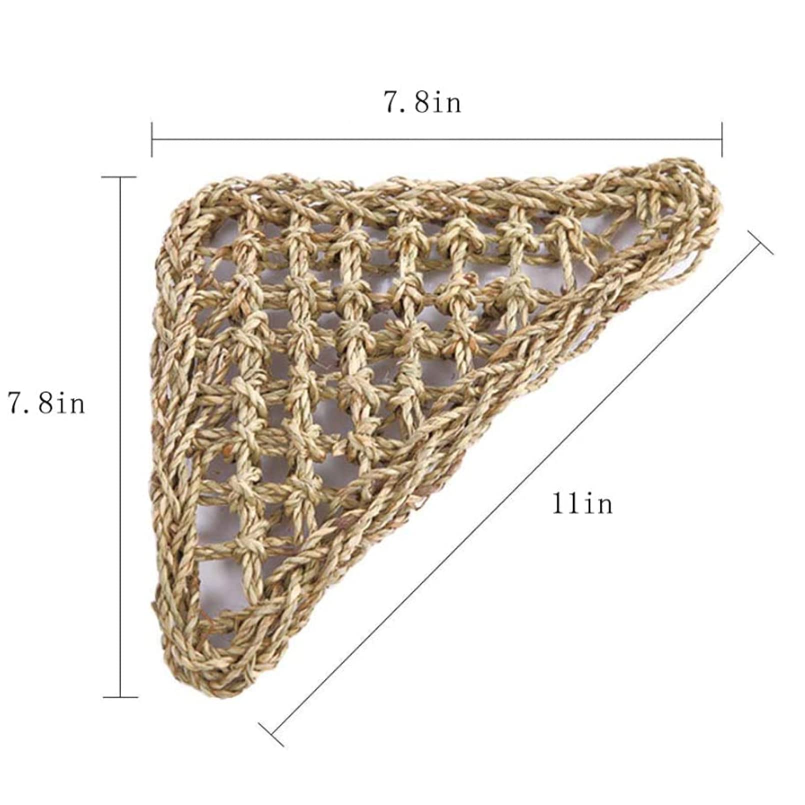 Tfwadmx 3 Pack Bearded Dragon Hammock Lizards Lounger Reptile Climbing Accessories, Natural Seagrass Fibers Hammock For Reptiles Geckos Anoles Iguanas Hermit Crabs Triangular