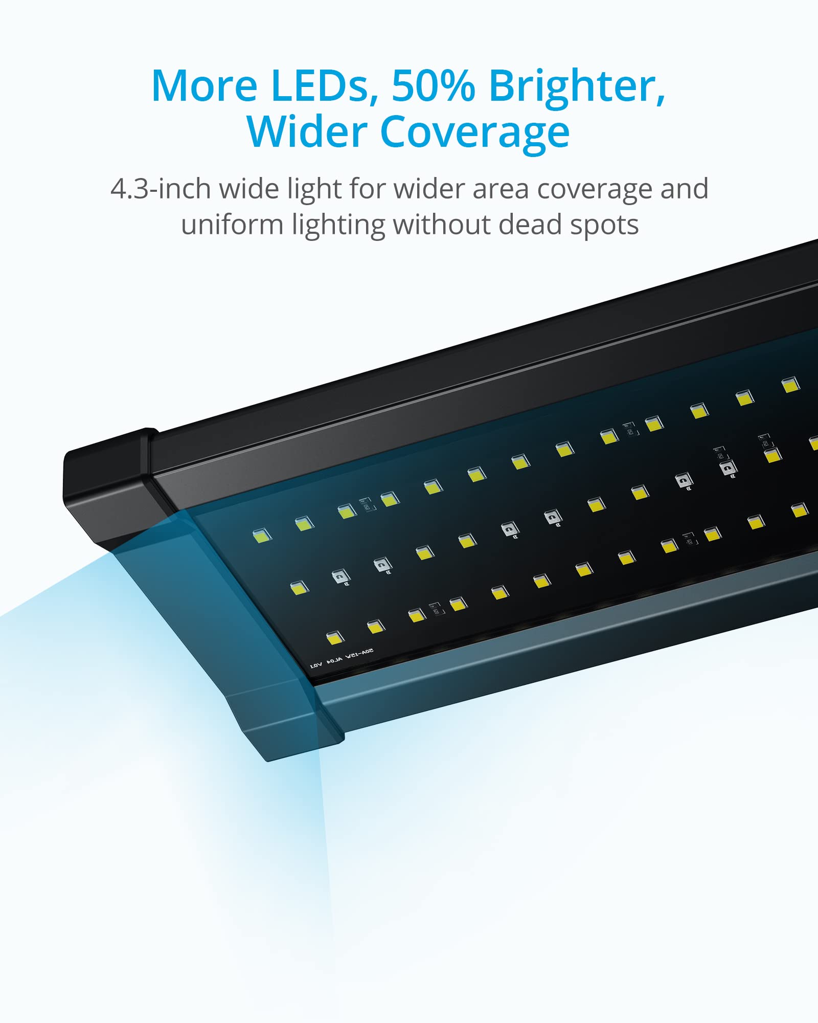 NICREW ClassicLED Gen 2 Aquarium Light, 18W, Dimmable, 24-30in, Blue & White, Acrylic & Glass, Model N14583