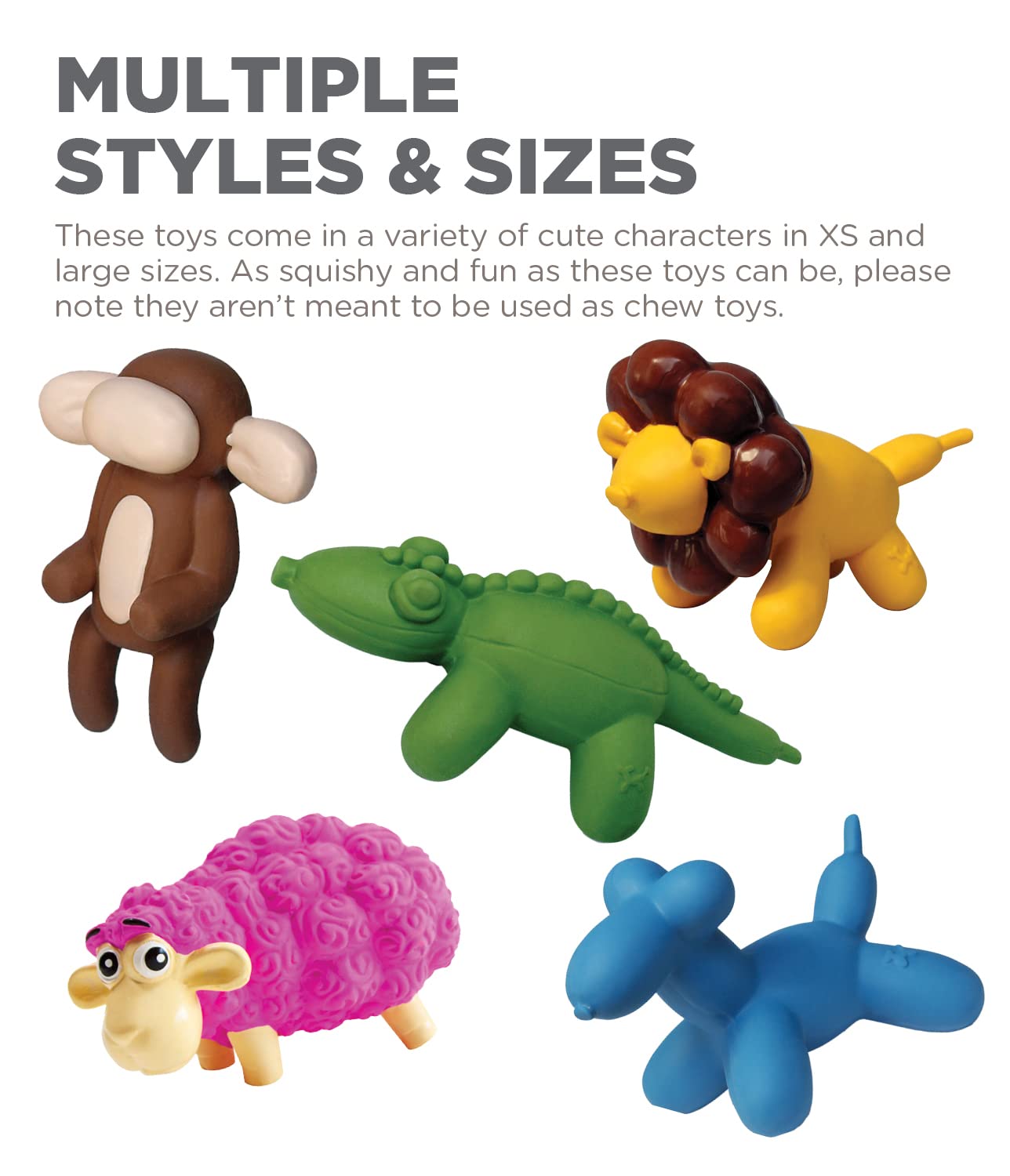 Outward Hound Latex Rubber Balloon Squeaky Dog Toy, X-Small, Blue, Model 79930XS