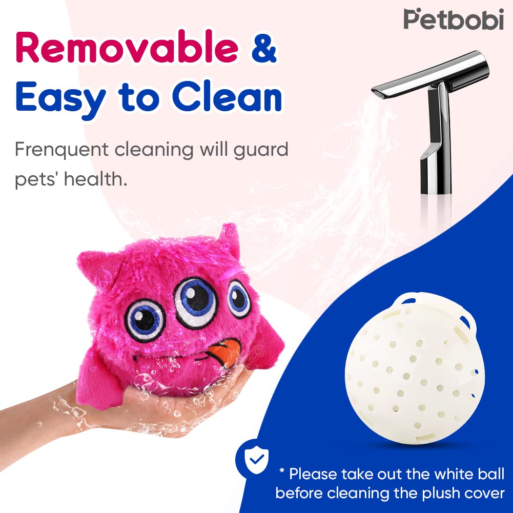 Petbobi Interactive Dog Toys Monster Active Ball for Dogs with Battery Operated, Include Self Moving Balls and Chewable Plush Co