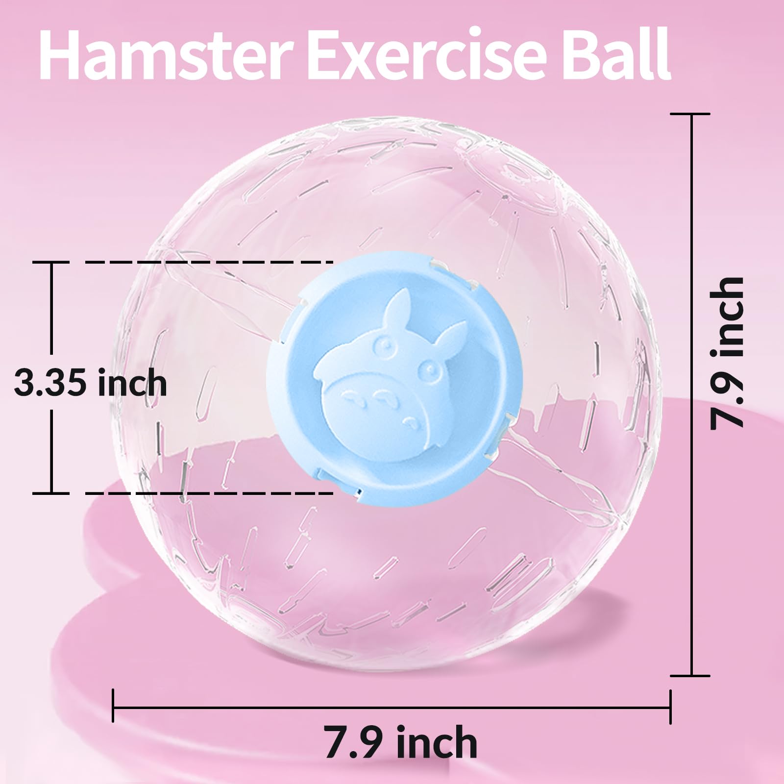 7.9 Inch Hamster Ball, Exercise Toys, Running Ball, Clear Plastic Balls, Large Space, Easy To Clean, Hamster Cage Accessories, F