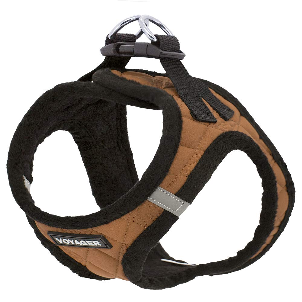 Best Pet Supplies - All Weather Plush, Reflective, No Pull Harness for Small, Medium Dogs, Cats - Secure with Hook & Loop Fasten