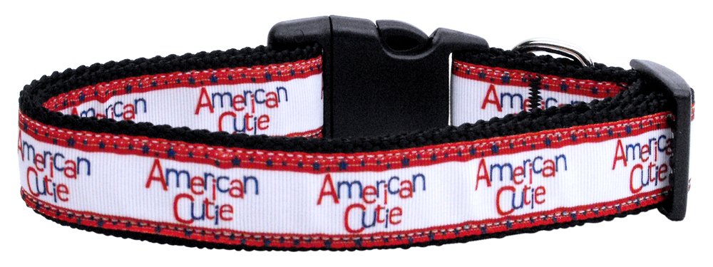 Pet Dog & Cat Nylon Collar or Leash, &quot;American Cutie&quot; LG Collar