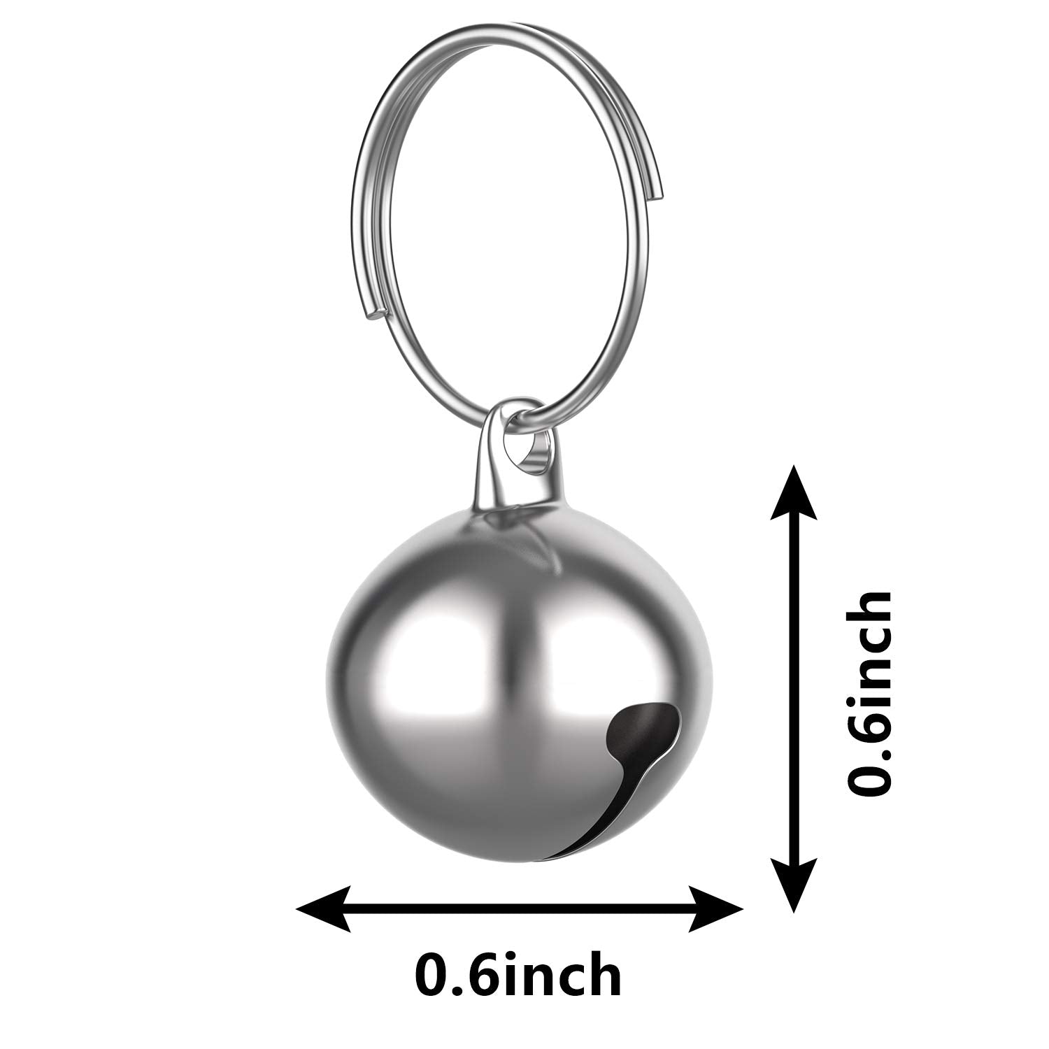 Outus 24 Sets Of Cat Bells For Cat And Dog Collar Loud Pendant Pet Cat And Dog Bell Pet Pendant Accessories (Silver)