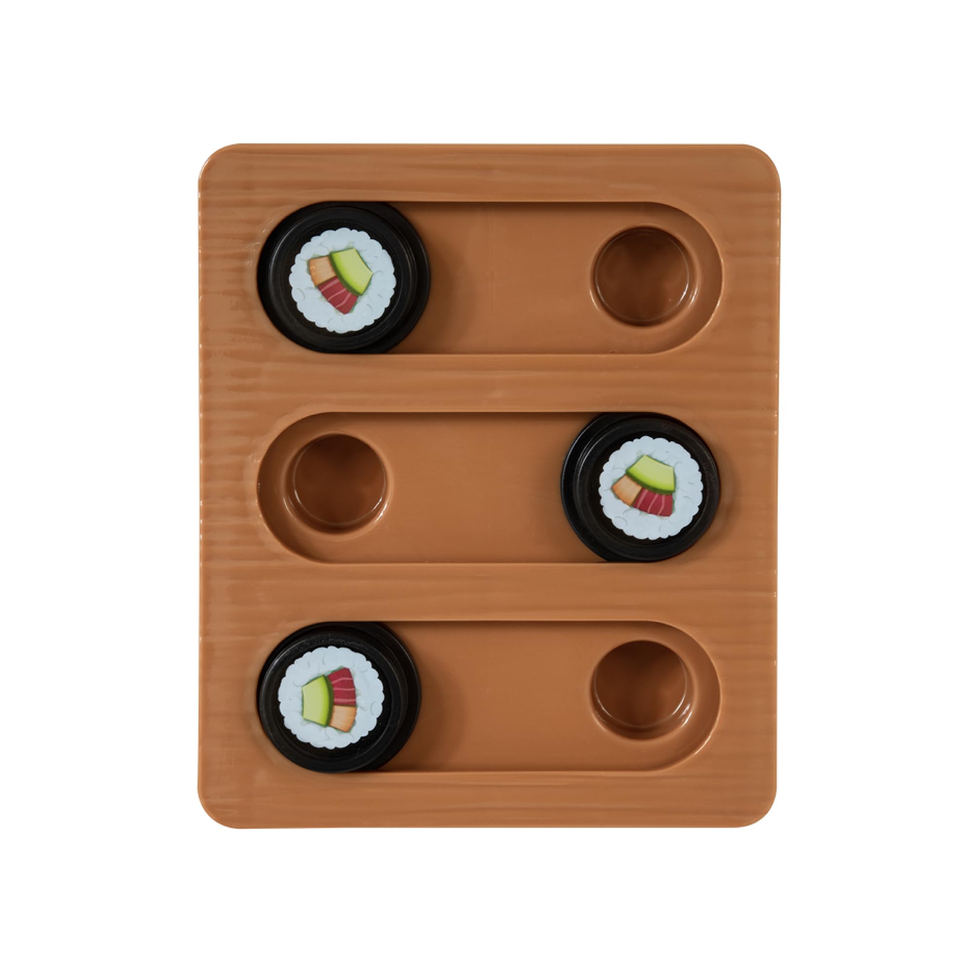 Quirky Kitty Sushi Hunter Bento Box Puzzle - Interactive Treat Puzzle Toy with Catnip Packet for Mental Engagement and Slow Feed