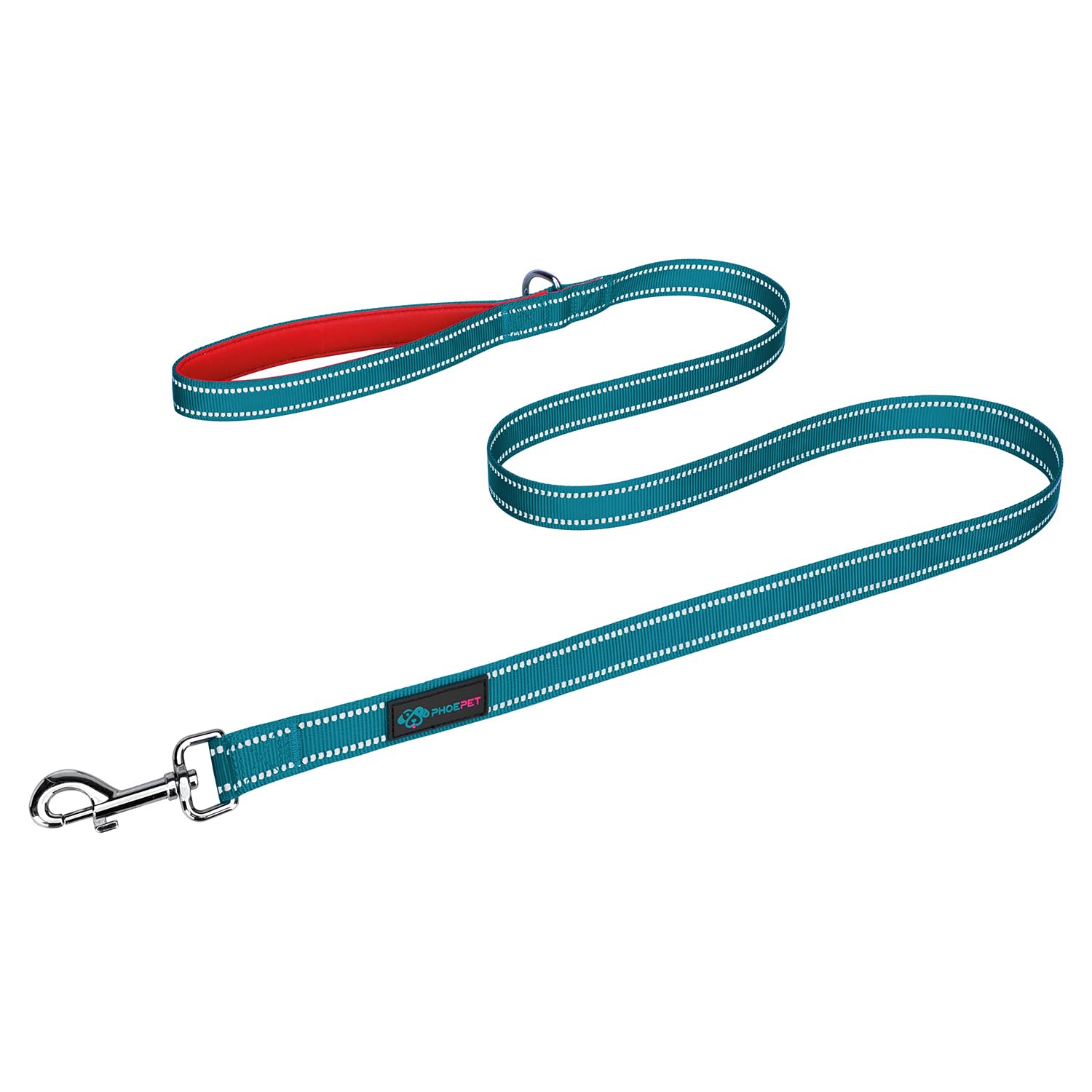 Phoepet 5 Feet Dog Leash With Comfortable Padded Handle Easy Snap Clasp - Reflective Walking Lead For Large, Medium & Small Bree